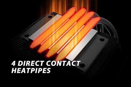 ID-COOLING IS-40X V3 45mm Height Low Profile CPU Cooler 4 Heatpipes CPU Air Cooler with 15mm Thickness Slim Fan Support Intel LGA1700/1200/115X; AMD AM5/AM4 For Desktop