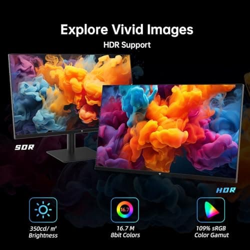 32 Inch 2K Monitor, 1440P IPS Computer Monitor, 100Hz Frameless QHD PC Monitor for Office & Gaming, Eye Care, G-Sync/FreeSync, 109% sRGB, HDR, HDMI/DP, Tilt Adjustable, VESA Mountable, H32T13