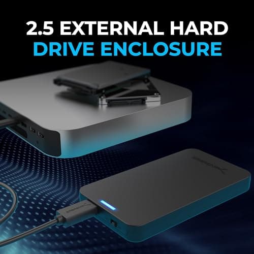 SABRENT 2.5 Inch SATA to USB 3.0 Tool Free External Hard Drive Enclosure [Optimized for SSD, Support UASP SATA III] Black (EC-UASP)
