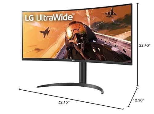 LG UltraWide QHD 34-Inch Curved Computer Monitor 34WQ73A-B, IPS with HDR 10 Compatibility, Built-In-KVM, and USB Type-C, Black