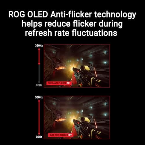ASUS ROG Strix 26.5” 1440P QD-OLED Gaming Monitor (XG27ACDNG) -QHD (2560x1440), 360Hz, 0.03ms, Custom Heatsink, OLED Care+, G-SYNC Compatible, 99% DCI-P3, DisplayWidget, AI Gaming, 3yr Warranty