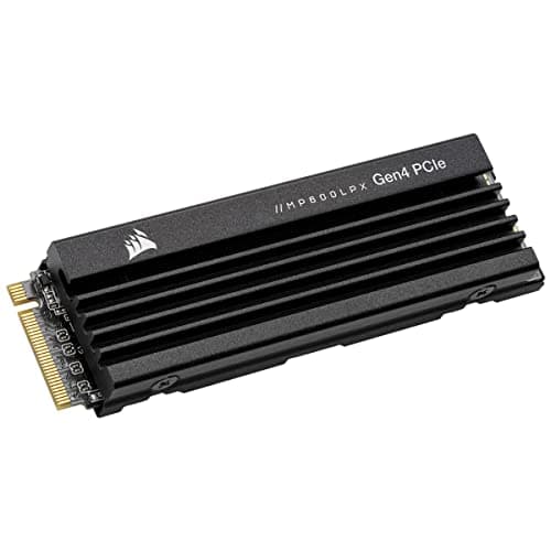 Corsair MP600 PRO LPX 1TB M.2 NVMe PCIe x4 Gen4 SSD - Optimised for PS5 (Up to 7,100MB/sec Sequential Read & 5,800MB/sec Sequential Write Speeds, High-Speed Interface, Compact Form Factor) Black