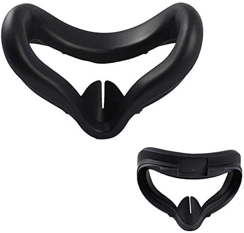 RGEEK VR Silicone Face Cover for Quest 2, Sweat-Proof Lightproof Non-Slip Washable Replacement Face Pads for Quest 2 Accessories