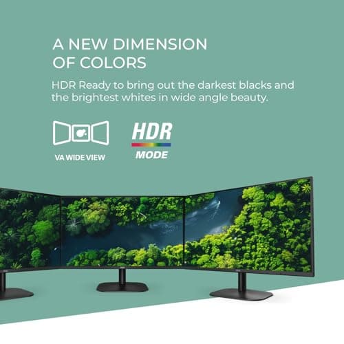 AOC 24B2H2 24” Frameless IPS Monitor, FHD 1920x1080, 100Hz, 106% sRGB, for Home and Office, HDMI x2, Low Blue Mode, VESA Compatible, Black