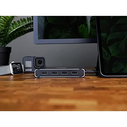 CalDigit Thunderbolt 4 Element Hub - 4X USB4 Ports, USB 3.2 Gen2 10Gb/s, Single 8K or Dual 4K Displays, 60W Charging, 0.8m Cable