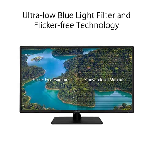 ASUS 32 Inch 1080P Monitor (VA329HE) - Full HD, IPS, 75Hz, Adaptive-Sync, Eye Care, Low Blue Light, Flicker Free, HDMI, VGA, Wall Mountable, Tilt Adjustable, Black