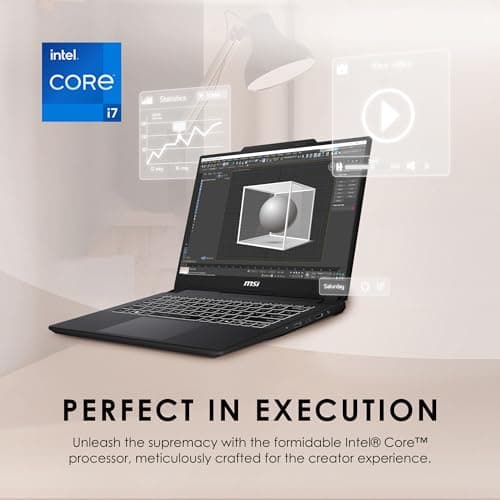 MSI Creator M14 14” 2.8K Display Creator Laptop: Intel Core i7-13620H, NVIDIA Geforce RTX 4050, 16GB DDR5, 1TB NVMe SSD, Cooler Boost, Win 11: Black A13VE-083US