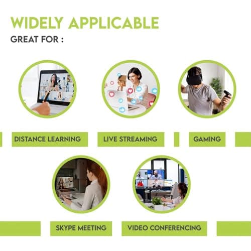 Conference USB Microphone, Computer Desk Mic with Mute Button and LED Indicator, Plug & Play Omnidirectional PC Laptop Mics for Online Meeting,Class,Skype,Recording,Zoom(No Speakers Included)