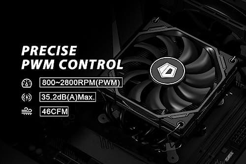 ID-COOLING IS-40X V3 45mm Height Low Profile CPU Cooler 4 Heatpipes CPU Air Cooler with 15mm Thickness Slim Fan Support Intel LGA1700/1200/115X; AMD AM5/AM4 For Desktop