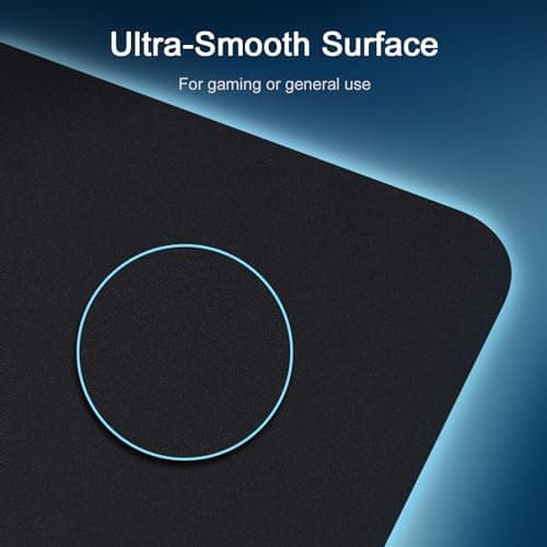 Senetem 4-Pack Mouse Pad, Ultra-Smooth Gaming Mousepad, Non-Slip Rubber Base, Washable Surface Fits Wired & Wireless Mouse – Perfect for Desk, Laptop, PC & Office, Small Portable, 11x8.6 in, Black