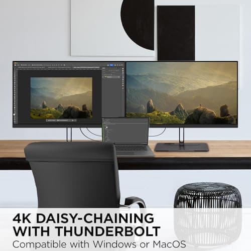 ViewSonic VP2776T-4K 27 Inch 4K UHD IPS Monitor with Advanced Ergonomics, Thunderbolt 4, 100% sRGB Rec 709, Pantone Validated, USB C, HDMI 2.1, and DP Daisy Chain for Home and Office