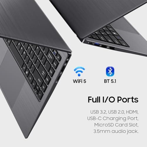 Laptop Computer, 14 Inch Laptop 8GB RAM 128GB SSD Laptops, Quad-Core N5095 Processor, Up to 2.9 GHz, Win11 Pro, Office Pro Plus 2024, WiFi 5, BT 5.0, Webcam, Long Lasting Battery, Black