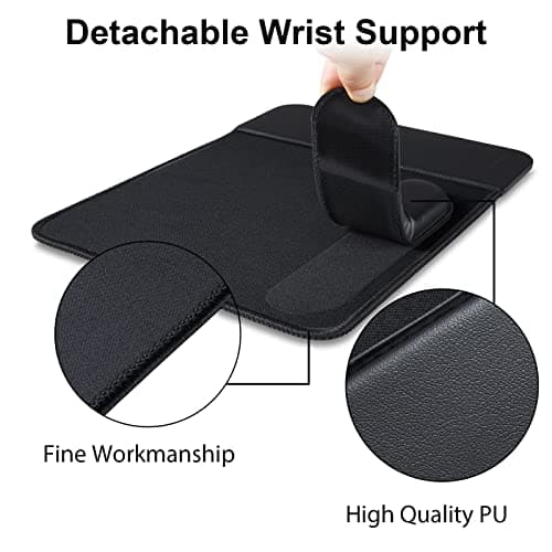 15W Wireless Charging Mouse Pad with Wrist Support, Fast Qi Wireless Charger Mouse Mat for iPhone 16/15/14/13/12/12 Pro/11/11Pro/XR/Xs/X, Samsung Galaxy S10/S9/S8 Plus Note 9/8 Multiple Devices