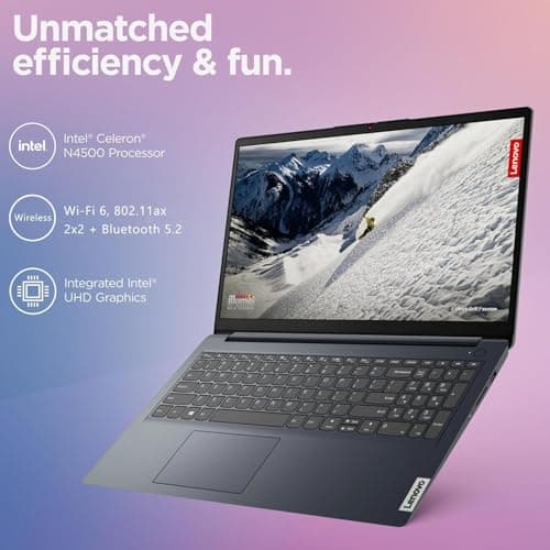 Lenovo 15.6" IdeaPad Laptop | 20GB RAM | Dual Storage: 1TB SSD + 128GB eMMC | 1-Year Microsoft Office 365 | Wi-Fi 6 | USB-C | Intel Dual-Core CPU | HD Display | Windows 11 | w/WOWPC Recovery USB