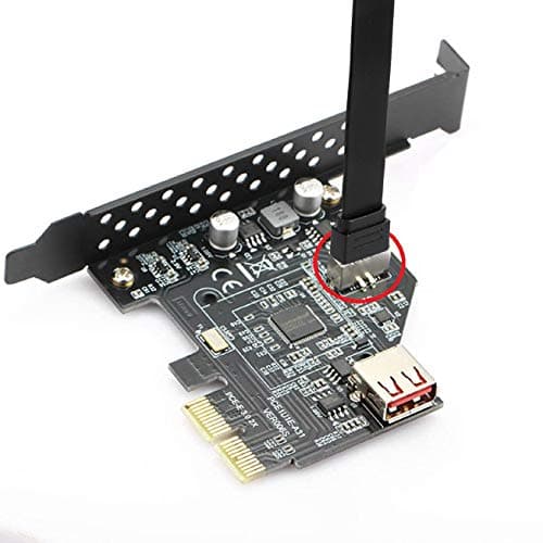 USB 3.1 Type C Front Panel Header Extension Cable 57 cm, Type E to Type C Gen 2 Speed up to 10 Gbps Internal Adapter, With Mount Screw (0.5m)