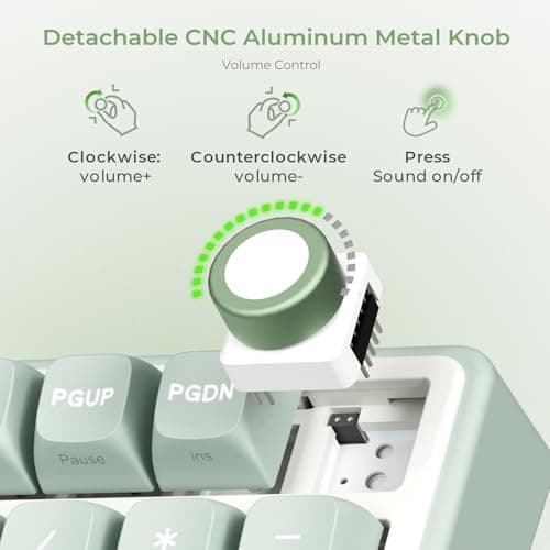 RK ROYAL KLUDGE R98 Pro Creamy Mechanical Keyboard, 96% Wired Gaming Keyboard RGB Backlit with Number Pad and Volume Knob, Gasket Mount, MDA Profile PBT Keycaps, Hot Swappable Pre-lubed Tactile Switch