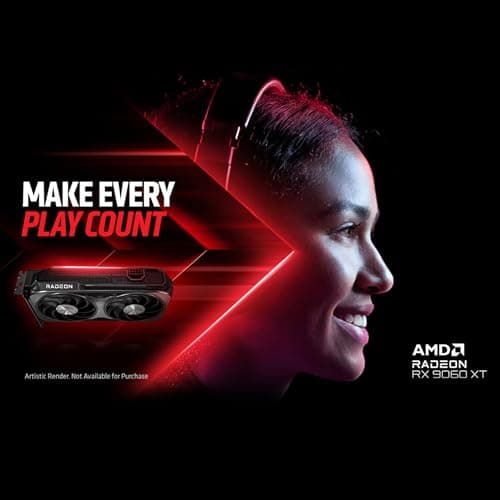GIGABYTE Radeon RX 9060 XT Gaming OC 8G Graphics Card, PCIe 5.0, 8GB GDDR6, GV-R9060XTGAMING OC-8GD Video Card
