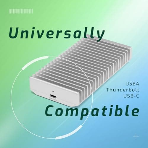 OWC 2TB Express 1M2 Portable NVMe SSD USB4 (Thunderbolt Compatible/USB-C) Ultra Fast External SSD Drive with Aluminum Heat Sink Enclosure