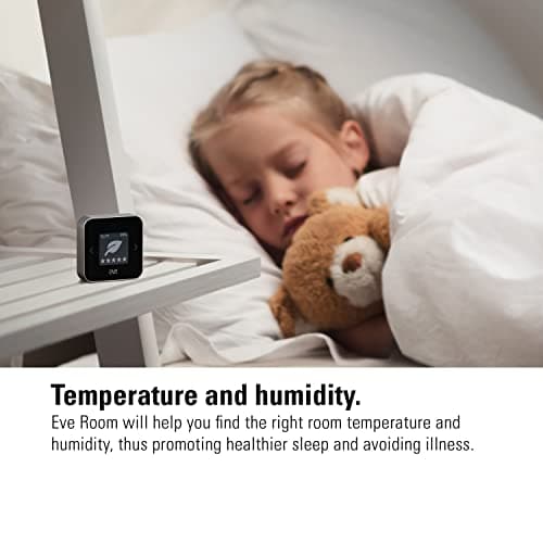 Eve Room - Indoor air Quality Sensor to Monitor air Quality (VOC), Temperature & Humidity, Apple HomeKit Technology, Bluetooth and Thread