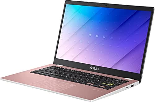 ASUS 2022 14" Thin Light Business Student Laptop Computer, Intel Celeron N4020 Processor, 4GB DDR4 RAM, 320 GB Storage, 12Hours Battery, Webcam, Zoom Meeting, Win11 + 1 Year Office 365, Rose Gold