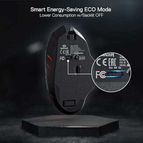 Redragon M690 PRO Wireless Gaming Mouse, 8000 DPI Wired/Wireless Gamer Mouse w/Rapid Fire Key, 8 Macro Buttons, Ergonomic Design for PC/Mac/Laptop