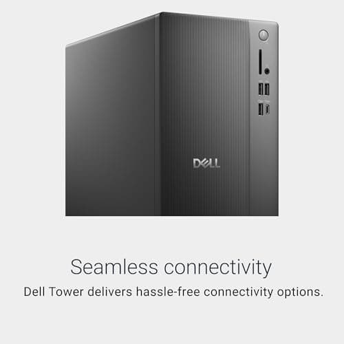 Dell Tower Desktop ECT1250 - Intel Core Ultra 7-265 Processor, Intel UHD Graphics, 16GB DDR5 5600MT/s Memory, 1TB M.2 SSD, 3.0 SD Card Reader, Wired Keyboard and Mouse, Basic Onsite Service