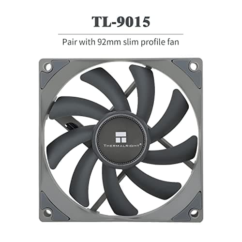 Thermalright AXP90-X53 Black Low Profile ITX CPU Air Cooler, 53mm Height, TL-9015B Slim PWM Fan ITX CPU Heatsink Cooler, AGHP Technology, for AM4/ AM5/Intel 1700/1150/1151/1200/1851(Black)