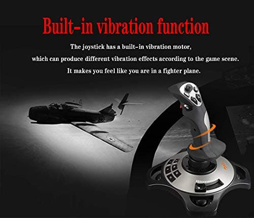 PXN Flight simulator controls 2113 pc flight joystick controls with Vibration Function and Throttle Controls Wired Flight Stick for PC Windows XP/VISTA/7/8/10/Computer/Laptop(PC only)