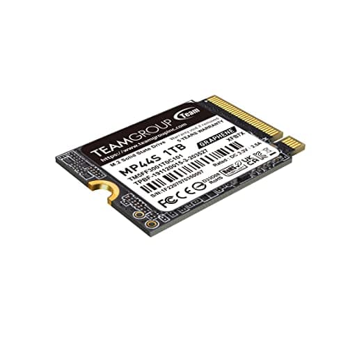 TEAMGROUP MP44S SSD 1TB SLC Cache Gen 4x4 M.2 2230 PCIe 4.0 NVMe Steam Deck ASUS ROG Ally Mini PCs R/W Speed up to 5000/3500 MB/s TM5FF3001T0C101