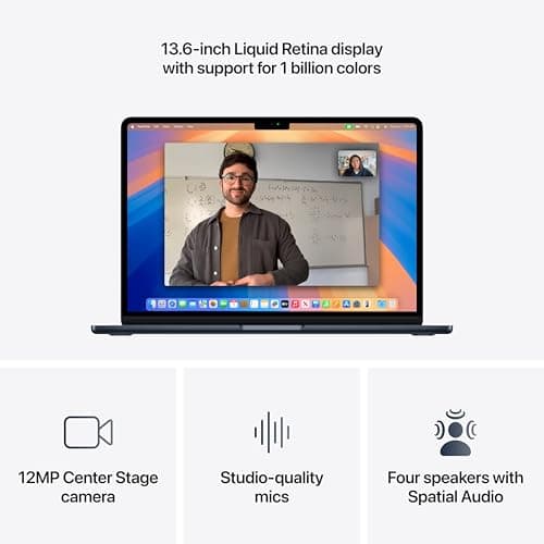 Apple 2025 MacBook Air 13-inch Laptop with M4 chip, 24GB Unified Memory, 1TB SSD Storage - Midnight