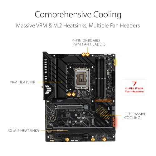ASUS TUF Gaming Z690-PLUS WiFi Socket LGA1700/ Intel Z690/ DDR5/ WiFi&Bluetooth/ SATA3&USB3.2/ M.2/ ATX Motherboard