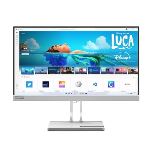 Lenovo L22e-40 Monitor, 21.45” FullHD Resolution, 250 nits Brightness, 75Hz Refresh Rate, AMD FreeSync, HDMI and VGA Ports, Tilt-Adjustable Stand, Natural Low Blue Light, Cloud Grey