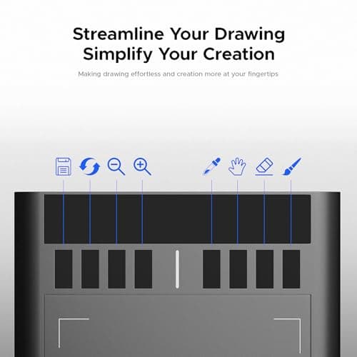 Graphics Drawing Tablet, UGEE M708 10 x 6 inch Large Digital Drawing Pad with 8 Hot Keys 8192 Levels Pen, Graphic Tablets for Computer Graphic Board Creation Sketch for PC/Laptop/Mac OS/Linux/Chrome