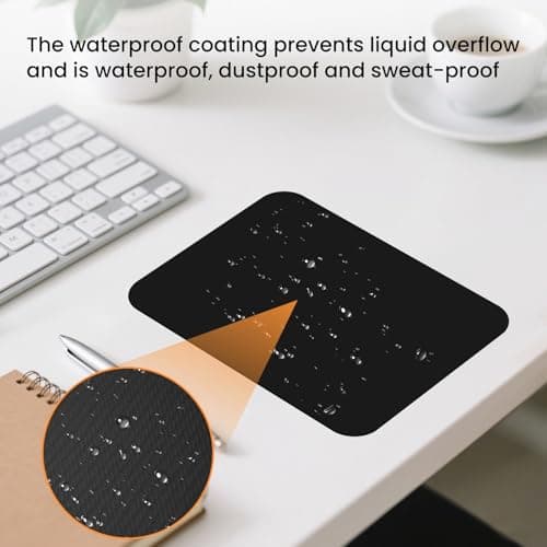 Small Mouse Pad 6 x 8 Inch, Horizontal and Vertical Flexible use. Great for Traveling, Wireless laptops, Keyboard Trays, Offices, etc. (Black)