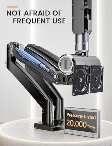 ErGear Dual Monitor Desk Mount up to 40 inches Screens, Max 26.4lbs Capacity Each, Heavy Duty Ultrawide Monitor Arm with USB Ports, Height Adjustable Monitor Stand, VESA 75x75mm or 100x100mm, Black