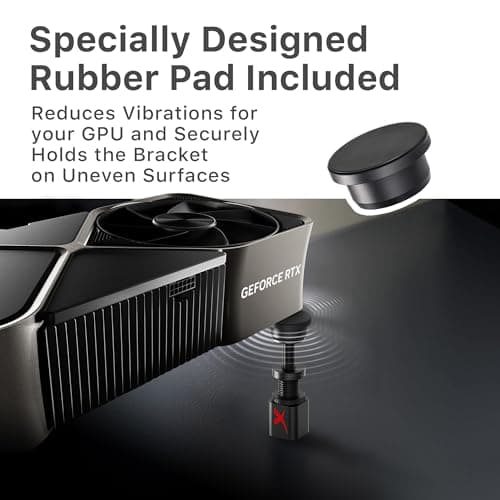 X-Protector GPU Support Bracket - Small GPU Sag Bracket 1" - 2" - Premium GPU Stand with Rubber Pad - Ideal Graphics Card Support for The Most Set Ups!