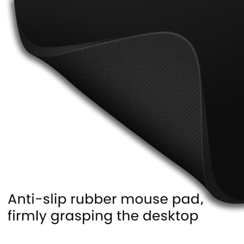 Small Mouse Pad 6 x 8 Inch, Horizontal and Vertical Flexible use. Great for Traveling, Wireless laptops, Keyboard Trays, Offices, etc. (Black)