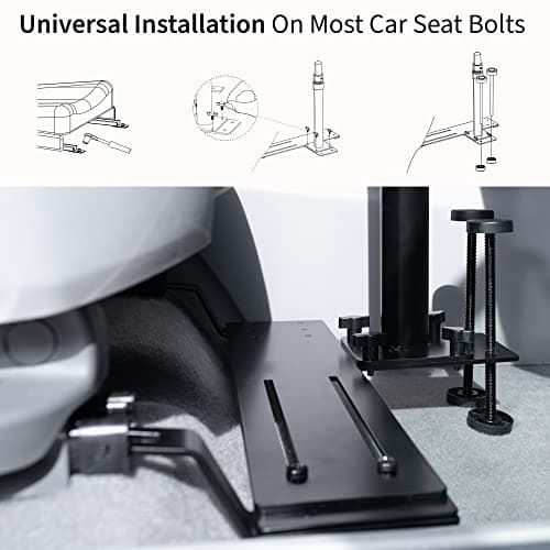 VIVO Single Laptop Car Mount, Fully Adjustable Extension, Notebook Stand for Trucks, Vans, and SUVs, Articulation and Height Adjustment, Black, MOUNT-CAR01