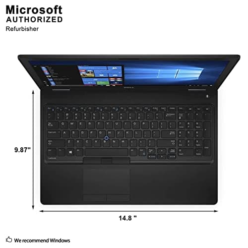 Dell Latitude 5580 HD 15.6 Inch Business Laptop Notebook PC (Intel Core i5-6300U, 8GB Ram, 256GB SSD, Camera, WiFi, HDMI, Type C Port) Win 10 Pro with Numeric Keyboard (Renewed)