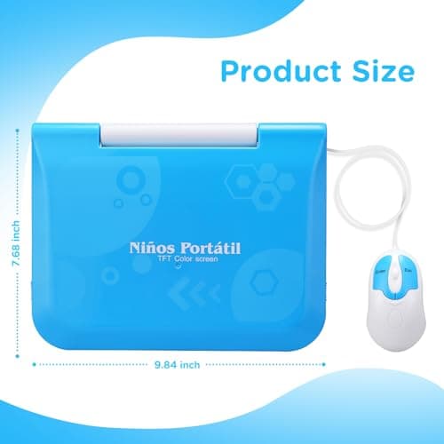 Educational and Bilingual Laptop Spanish/English, Color Screen Learning Laptop with 124 Learning Modes, Computer for Kids Ages 5+