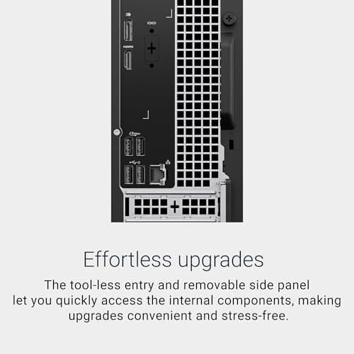 Dell Slim Desktop ECS1250 - Intel Core Ultra 5-225 Processor, Intel UHD Graphics, 16GB DDR5 5600MT/s Memory, 512GB M.2 SSD, 3.0 SD Card Reader, Wired Keyboard and Mouse, Basic Onsite Service