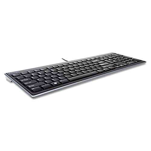 Kensington Slim Type Wired Keyboard (K72357USA),Black