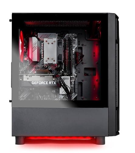 Skytech Gaming Shadow Desktop PC, Ryzen 7 7700X 4.5 GHz (5.4GHz Turbo), NVIDIA RTX 5060, 1TB Gen4 NVMe SSD, 32GB DDR5 RAM 5600 RGB, 650W Gold PSU, Wi-Fi, Win 11