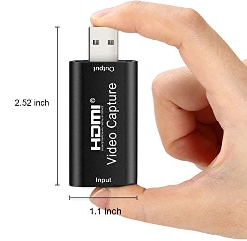 HDMI Video Capture Card, 4K HDMI to USB Capture Card Full HD 1080P 30fps, Record via DSLR, Camcorder, Action Cam for Live Streaming, Compatible with Nintendo Switch, PS4, Xbox One, PC