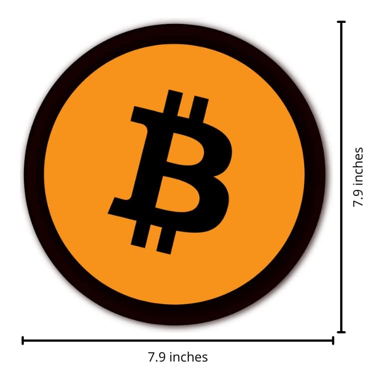 Bitcoin Crypto Round Mouse Pad, Non-Slip Rubber Base Mousepad for Laptop Computer PC Office Home