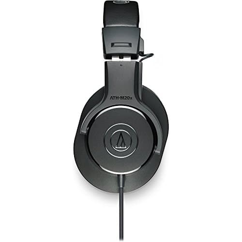 Audio-Technica ATH-M20x Professional Studio Monitor Headphones, Black (AUD ATHM20X)