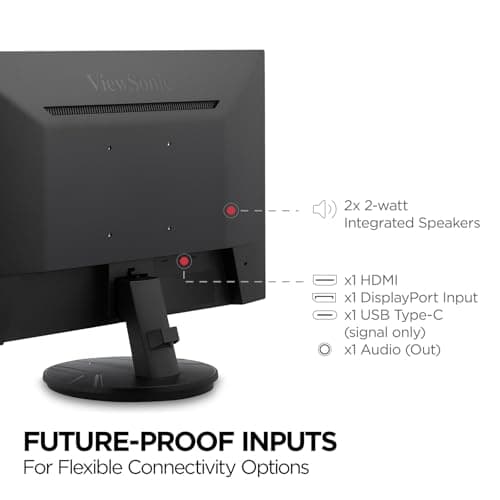 ViewSonic VX2416A 24 Inch 1080p 1ms 120Hz IPS Gaming Monitor with Eye Care, USB C, HDMI 1.4, and DisplayPort Inputs