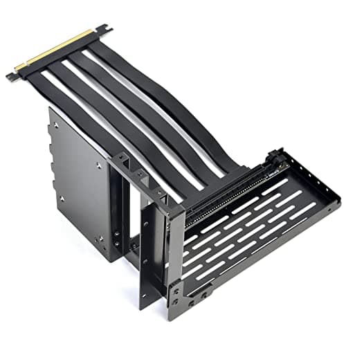 LIAN LI LAN2-1X Premium PCI-E x16 3.0 Black Extender Riser Cable 200mm and Covert Bracket for LANCOOL 2 for PCIE 3.0 only (NOT Compatible with PCIE 4.0 VGA Cards)