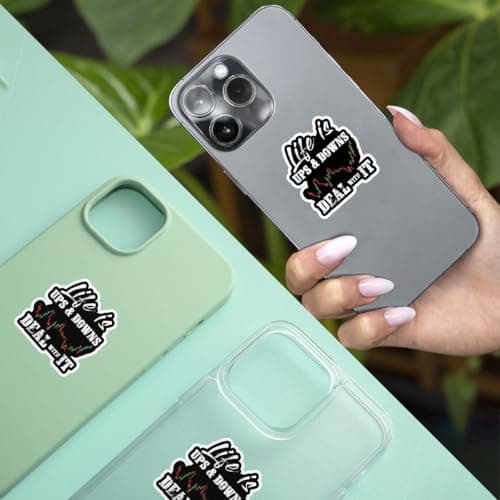 3 Pcs Life is Ups and Downs Day Trader Stock & Forex Trading Sticker Day Trader Forex Trading Chart Stock Trading Accessories Stickers Gift Laptop Bottle Phone Car Helmet Hard Hat Funny Gifts 3"x3"