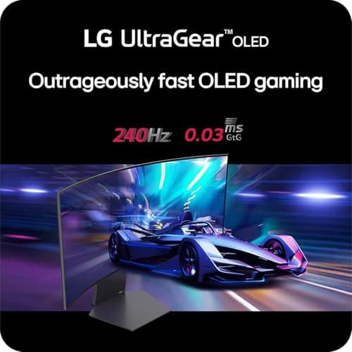LG 39" Ultragear OLED Curved Gaming Monitor - WQHD 240Hz, 0.03ms, NVIDIA G-Sync Compatible, 800R Curvature, USB Type-C, DisplayHDR True Black 400